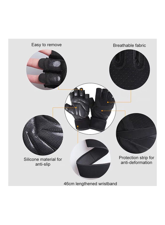 Pair Of Half Finger Workout Gloves XL