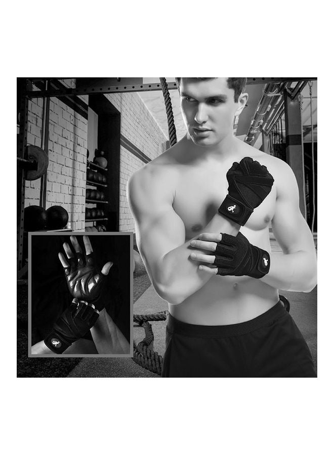 Pair Of Half Finger Workout Gloves XL