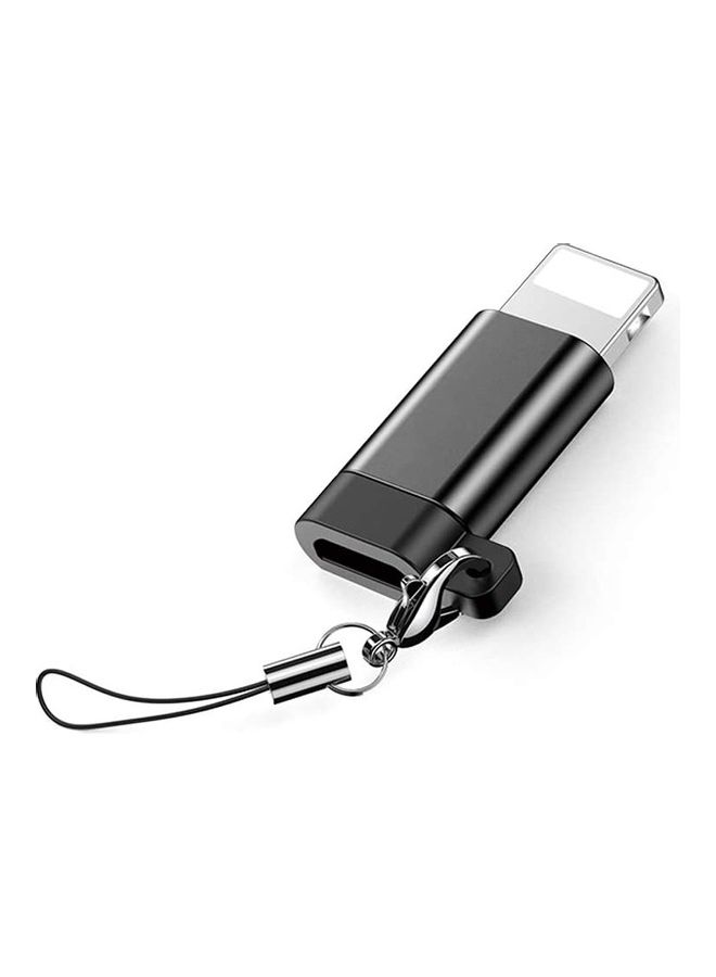 Trands Micro To Type-C Connector Adapter With Keychain Grey - Image 1