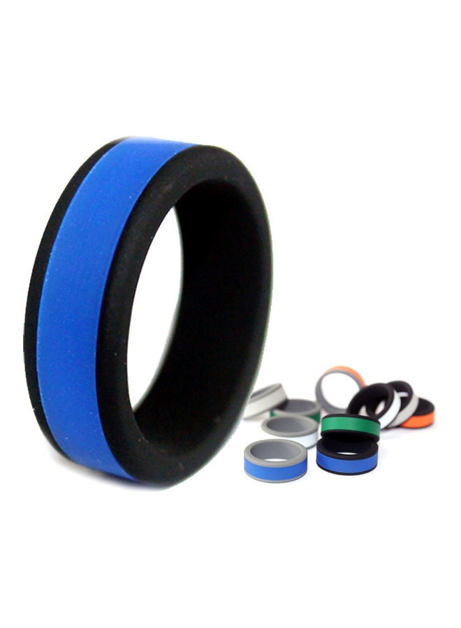 Generic 8mm Cross Fit Fitness Sport Men Women DIY Dual Color Flexible Silicone Band Ring 20*10*20cm  - Image 1