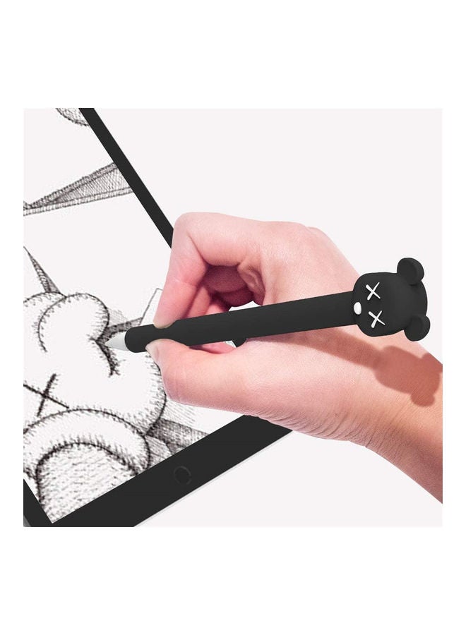Cute Bear Sleeve Case Cover For Apple Pencil 1st Generation Black - Image 3