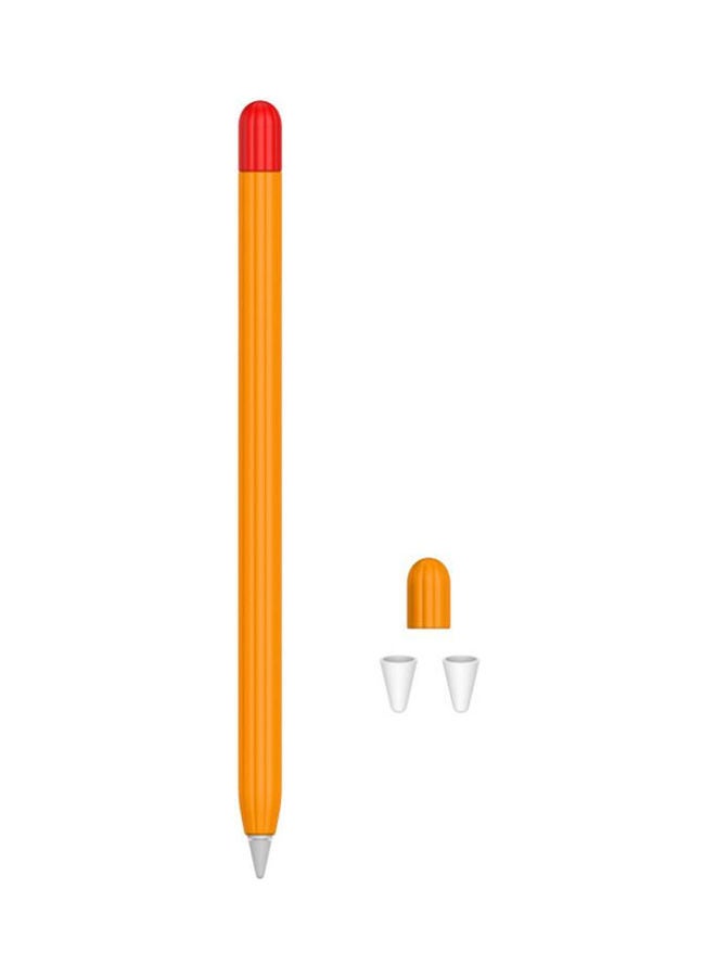 Sleeve Case Cover With Charging Cap For Apple Pencil 2st Generation Orange - Image 1