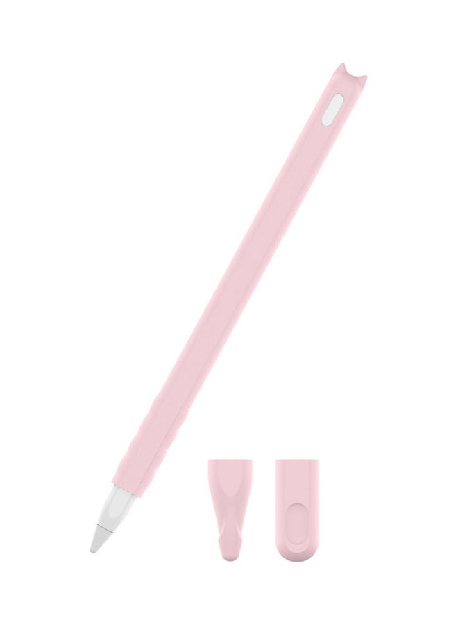 Cat Head Sleeve Case Cover For Apple Pencil 2nd Generation Pink 