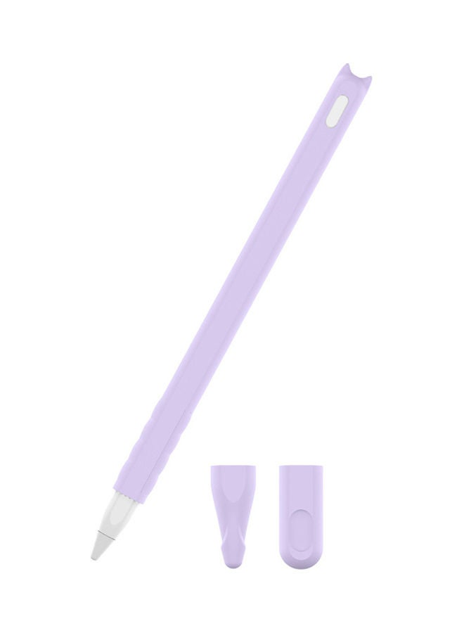 Cat Head Sleeve Case Cover For Apple Pencil 2nd Generation Purple