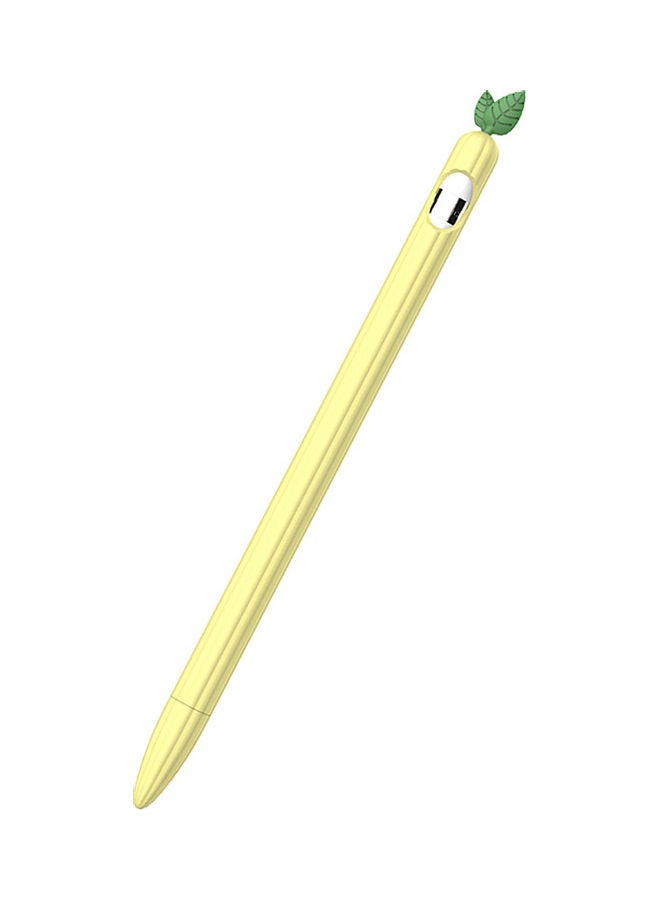 Carrot Cartoon Silicone Sleeve Case Cover With Apple Pencil 2nd  Generation Yellow