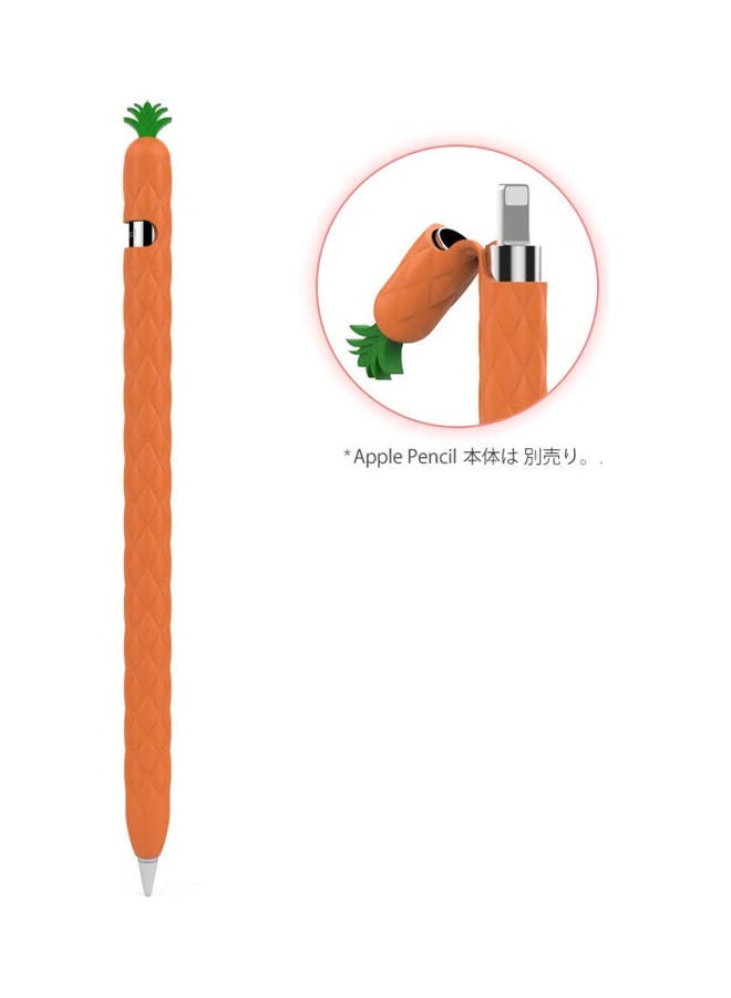 Pineapple Cartoon Silicone Sleeve Case Cover With Apple Pencil 2nd  Generation Orange - Image 1