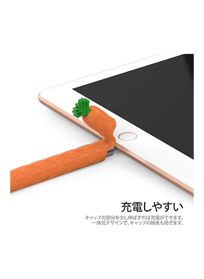 Pineapple Cartoon Silicone Sleeve Case Cover With Apple Pencil 2nd  Generation Orange - Image 5