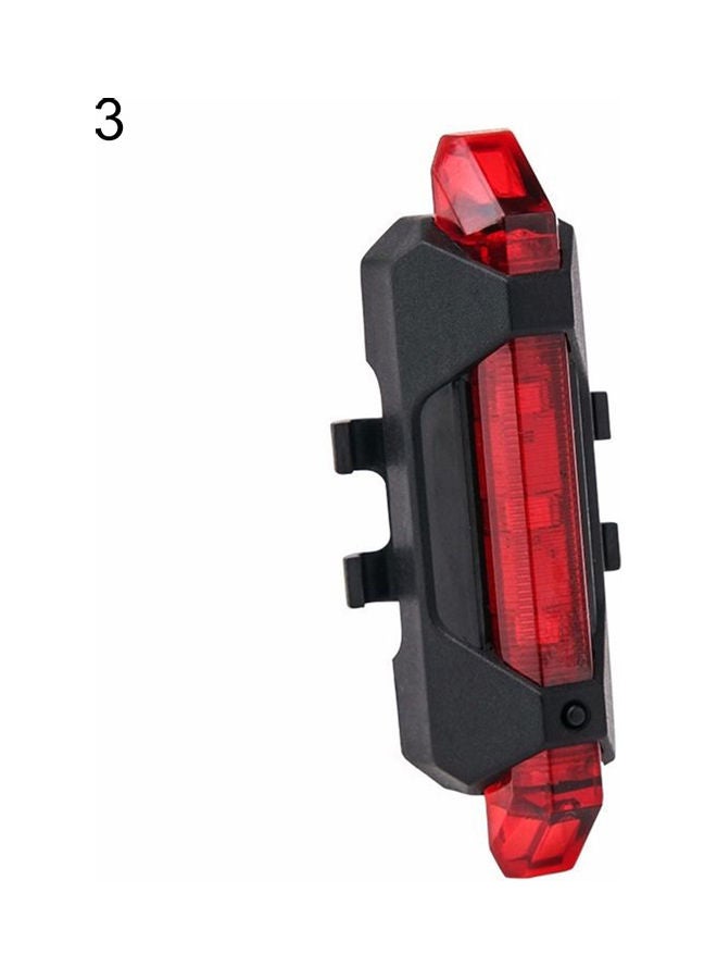 مصباح تحذير خلفي للدراجة قابل لإعادة الشحن مزود ب 5 مصابيح LED ومنفذ USB 20 x 10 x 20سم - Image 1