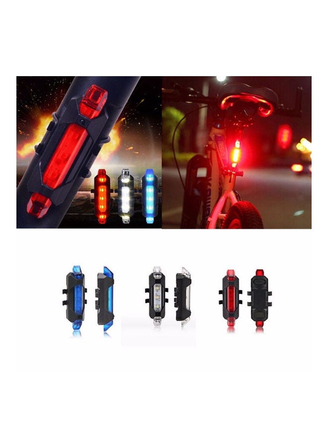 مصباح تحذير خلفي للدراجة قابل لإعادة الشحن مزود ب 5 مصابيح LED ومنفذ USB 20 x 10 x 20سم - Image 2