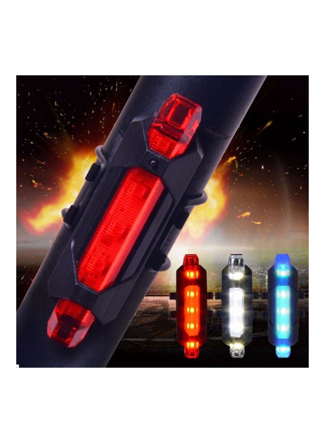 مصباح تحذير خلفي للدراجة قابل لإعادة الشحن مزود ب 5 مصابيح LED ومنفذ USB 20 x 10 x 20سم - Image 4