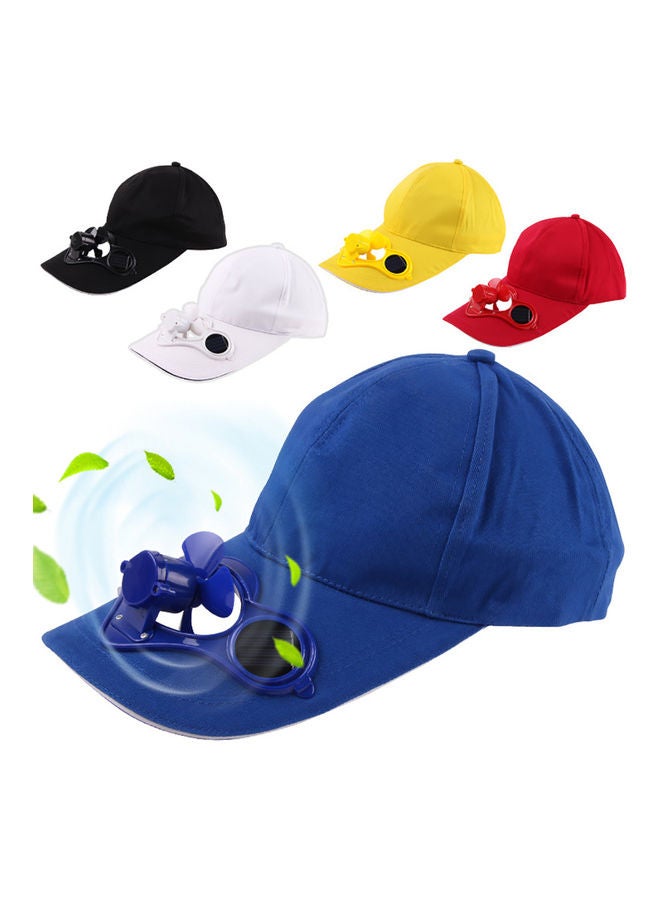 Generic Unisex Outdoor Fishing Baseball Cap with Solar Power Cool Fan Casual Beach Hat Red  - Image 5