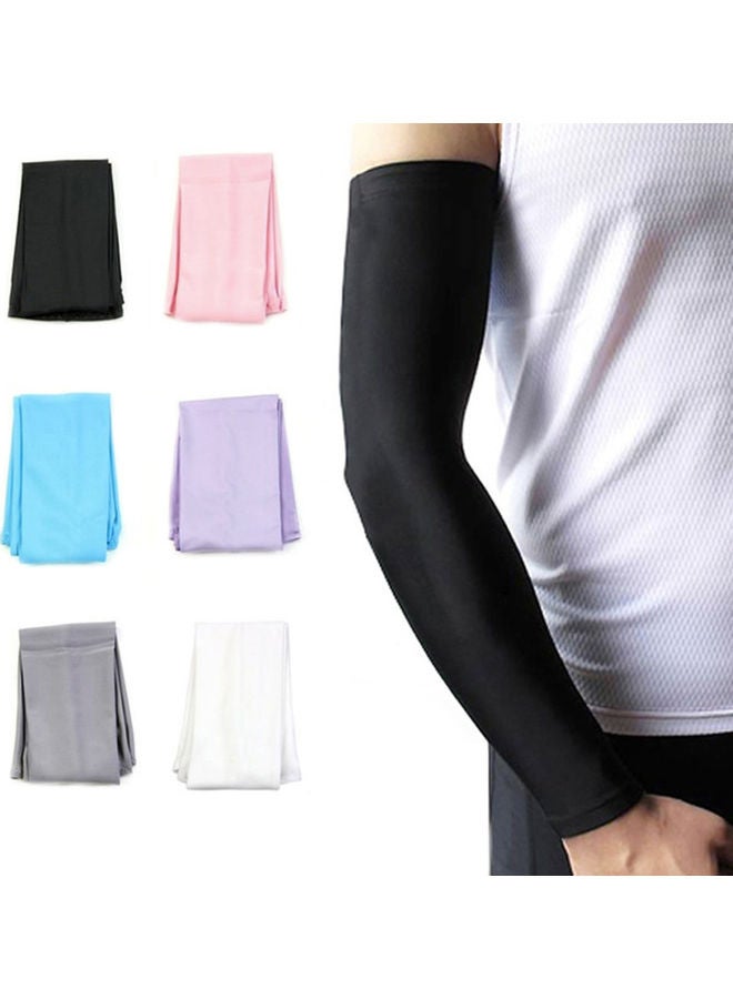 Generic Unisex Summer Sun UV Block Cool Cover Cycling Golf Fishing Climbing Arm Sleeves 20 x 10 x 20cm  - Image 2