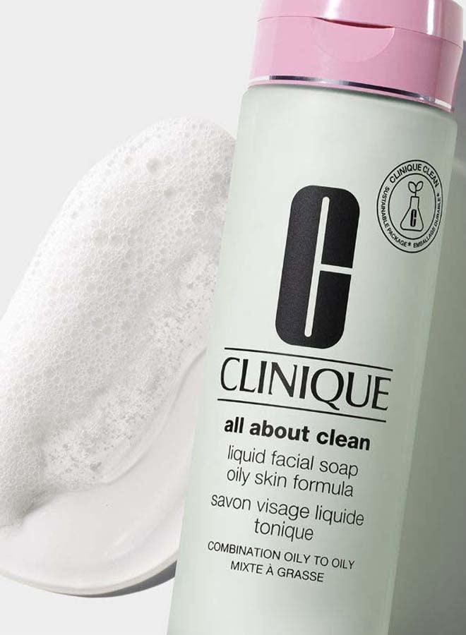 CLINIQUE - All About Clean Liquid Facial Soap Oily Skin Formula 200ml - Image 1
