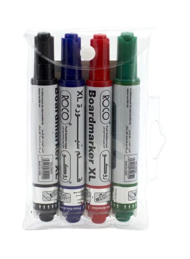 ROCO 4-Piece Board Marker Multicolour