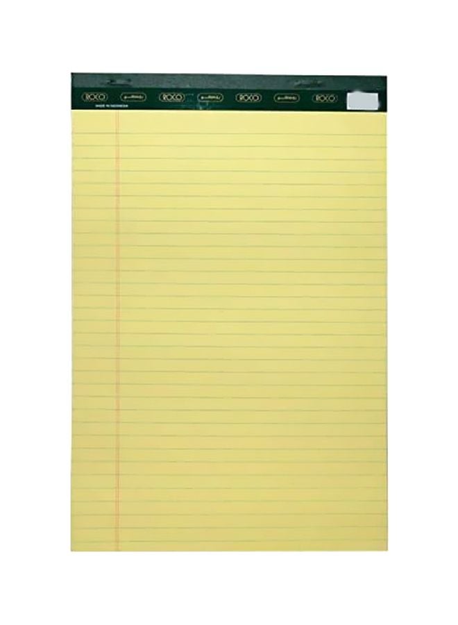 F4 Standard Ruled Writing Pad Yellow