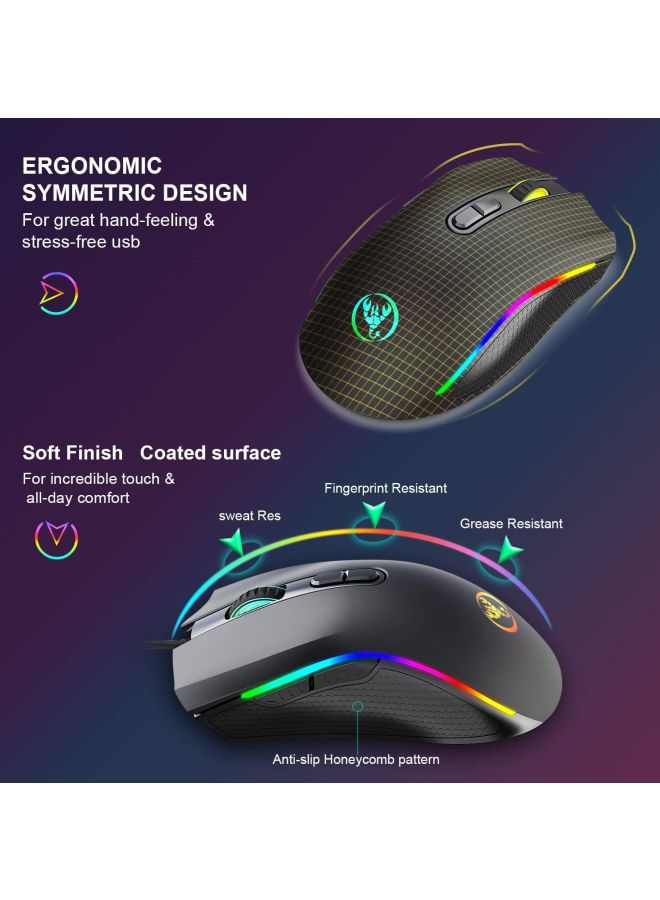 إتش إكس إس جيه ماوس A869 ضوئي USB لاسلكي أسود - Image 4