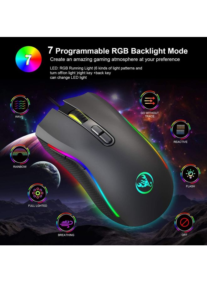 إتش إكس إس جيه ماوس A869 ضوئي USB لاسلكي أسود - Image 2