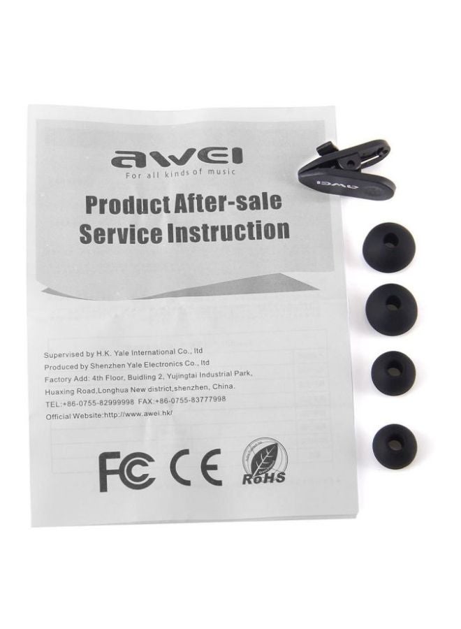 Awei In-Ear Wired Earphones Black/Silver - Image 3