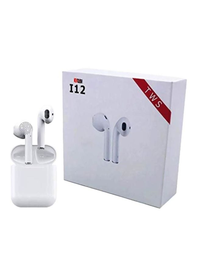 Generic - i12 Bluetooth In-Ear Earphones With Charging Case White - Image 1