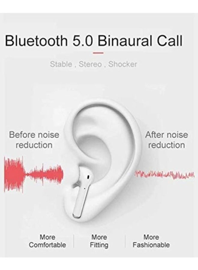 Generic - i12 Bluetooth In-Ear Earphones With Charging Case White - Image 1