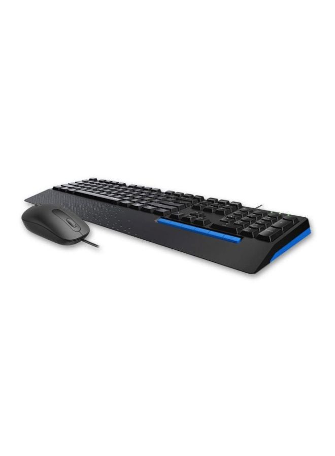 Rapoo - Wired Keyboard And Mouse Set Black - Image 1