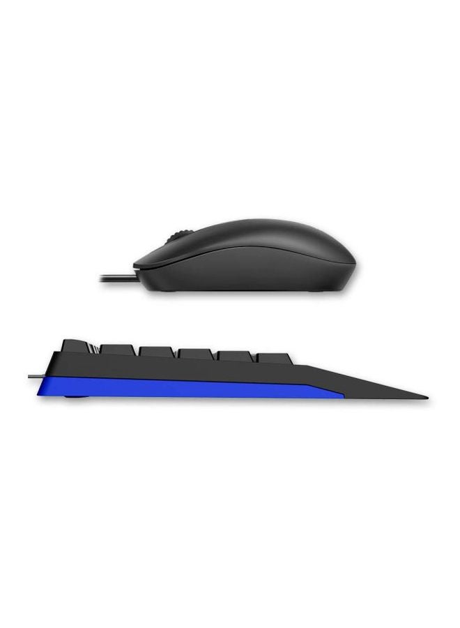 Rapoo - Wired Keyboard And Mouse Set Black - Image 1
