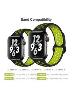 Pearl in Oyster Replacement Band For Apple Watch 42/44 mm Black/Green  - Image 3