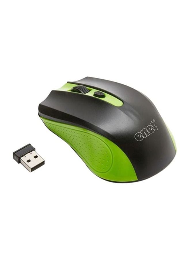 Enet Wired Optical Mouse Green/Black  - Image 1