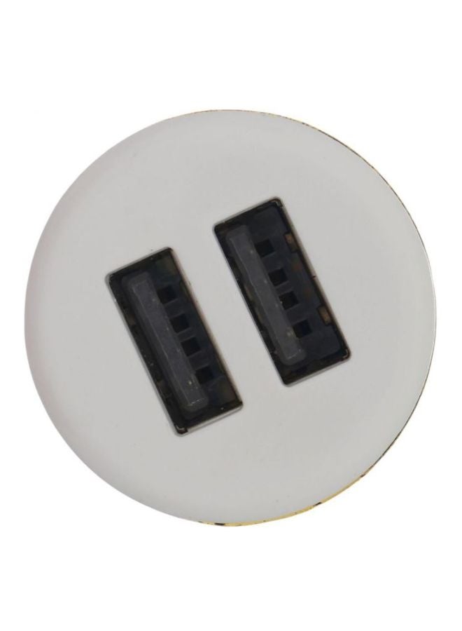 لدنيو شاحن سيارة بمنفذي USB أبيض - Image 3