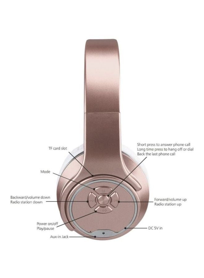 SODO Bluetooth Over-Ear Headphones Rose Gold - Image 2