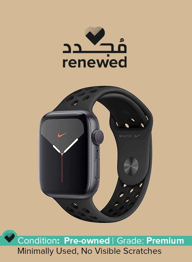 Apple Renewed - Watch Nike Series 5-44mm GPS Space Gray Aluminium Case With Anthracite /Black Nike Sport Band - Image 1