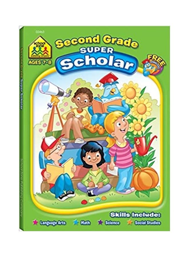 Second Grade Super Scholar Ages 7-8 128P Paperback English by School Zone - 38544 