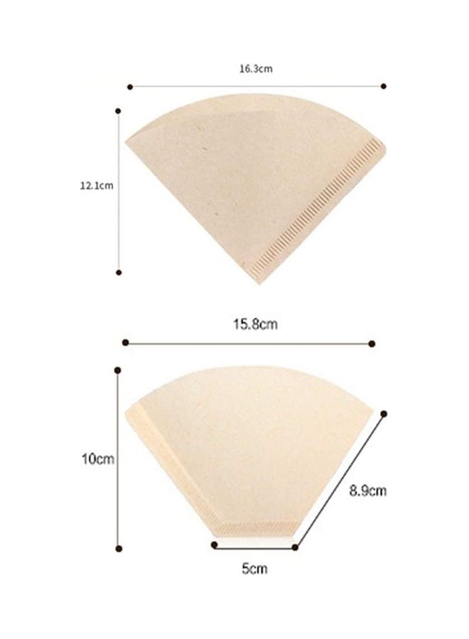 100 Pieces Natural Coffee Dripper Pappers Multicolor 6.3*4.7*4.7inch  - Image 3