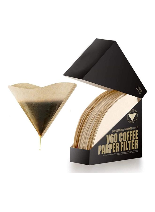 100 Pieces Natural Coffee Dripper Pappers Multicolor 6.3*4.7*4.7inch  - Image 1