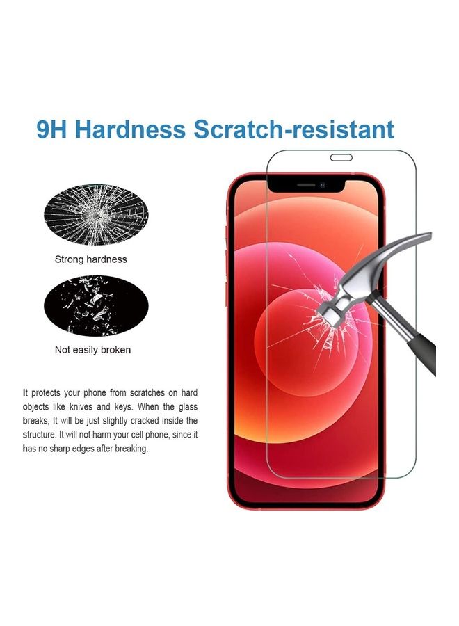 3-Pack Tempered Glass For iPhone 12 Mini (5.4") Screen Protector, Easy Installation Clear