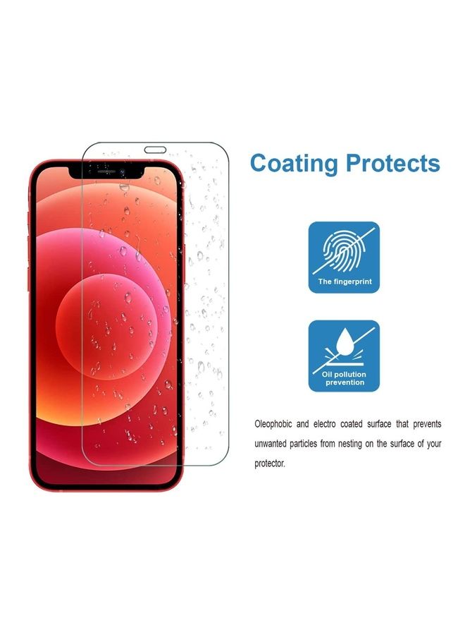 3-Pack Tempered Glass For iPhone 12 Mini (5.4") Screen Protector, Easy Installation Clear