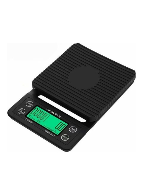 Coffee Scale With Timer Black