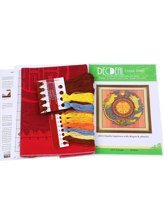 ديسديل مجموعة تطريز ذاتي بالغرزة المتقاطعة مع تصميمٍ مطبوعٍ على القماش ألوان متعددة - Image 5