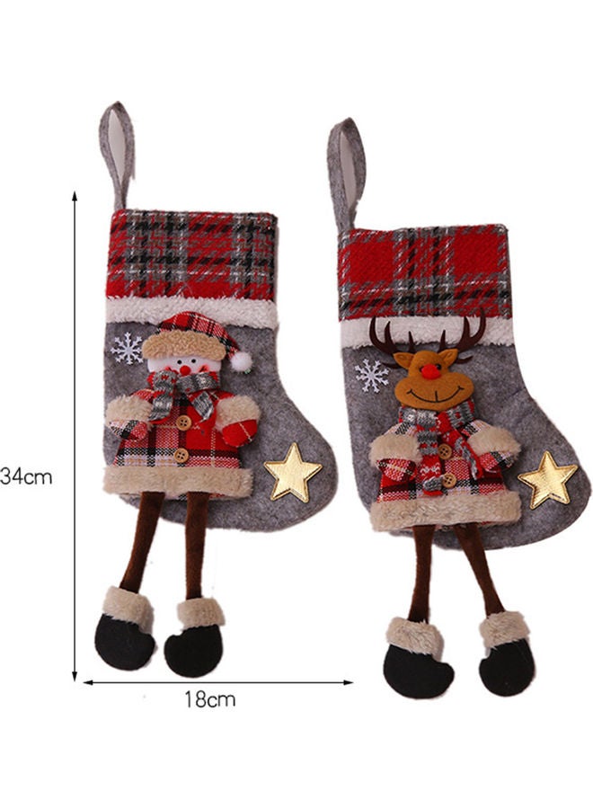 Christmas New Style Creative Doll Christmas Socks And Christmas Tree Pendant multicolor 34.0x18.0x5.0cm - Image 5