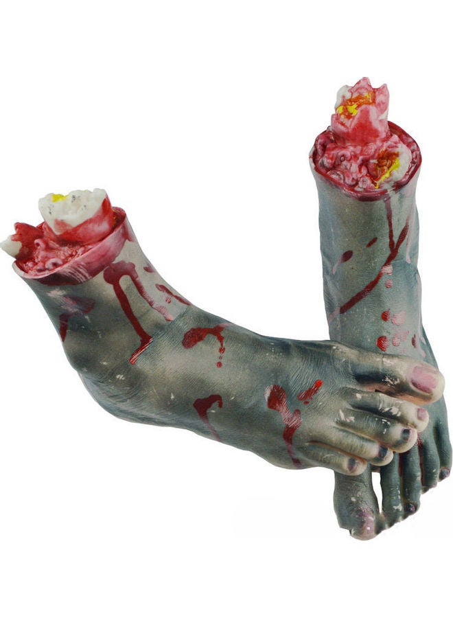 Halloween Horror Props Fake Human Arm Hands And Foot Skin color 22.0x16.0x16.0ml - Image 1