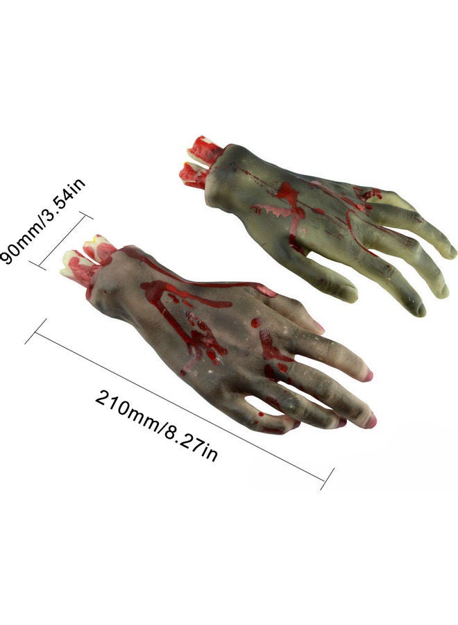Halloween Horror Props Fake Human Arm Hands And Foot Skin color 22.0x16.0x16.0ml - Image 4