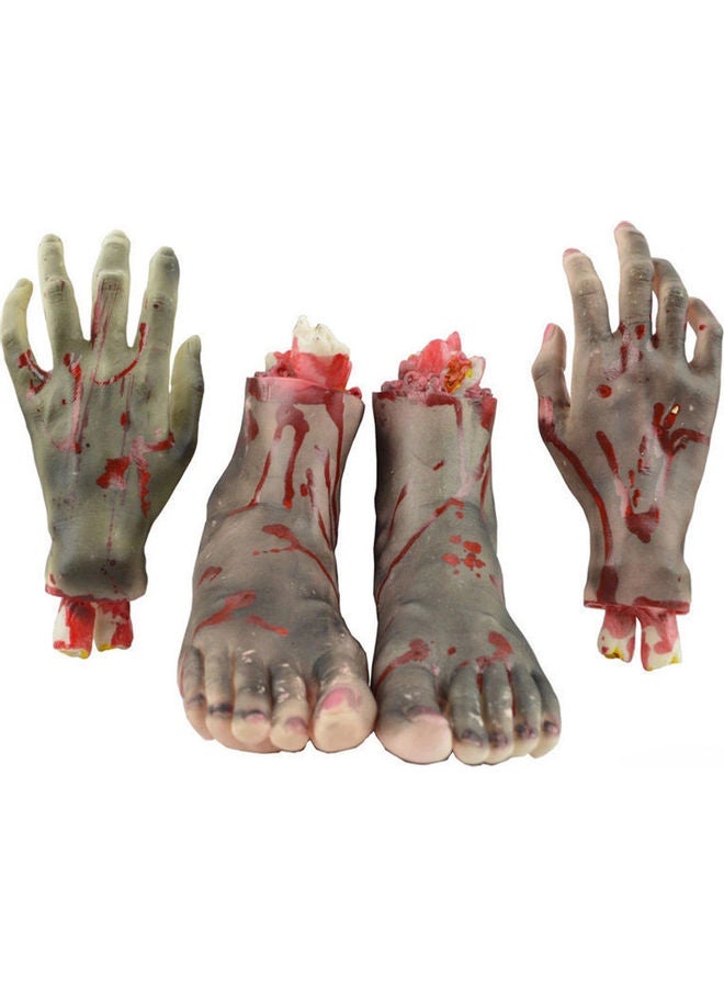 Halloween Horror Props Fake Human Arm Hands And Foot Skin color 22.0x16.0x16.0ml - Image 3