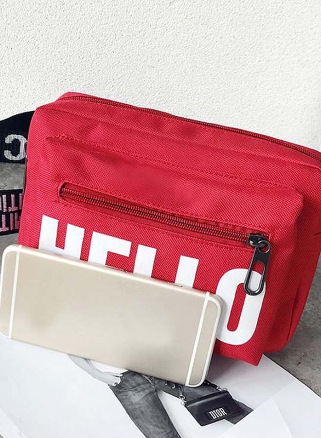 Beauenty - Hello Printed Crossbody Bag Red/Black/White - Image 1