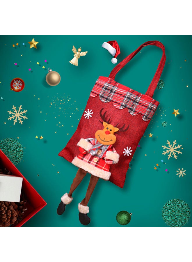 New Style Creative Doll Christmas Bag And Christmas Tree Pendant Red - Image 4