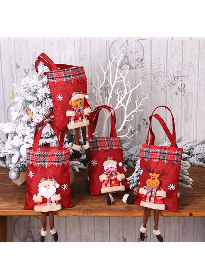 New Style Creative Doll Christmas Bag And Christmas Tree Pendant Red - Image 3