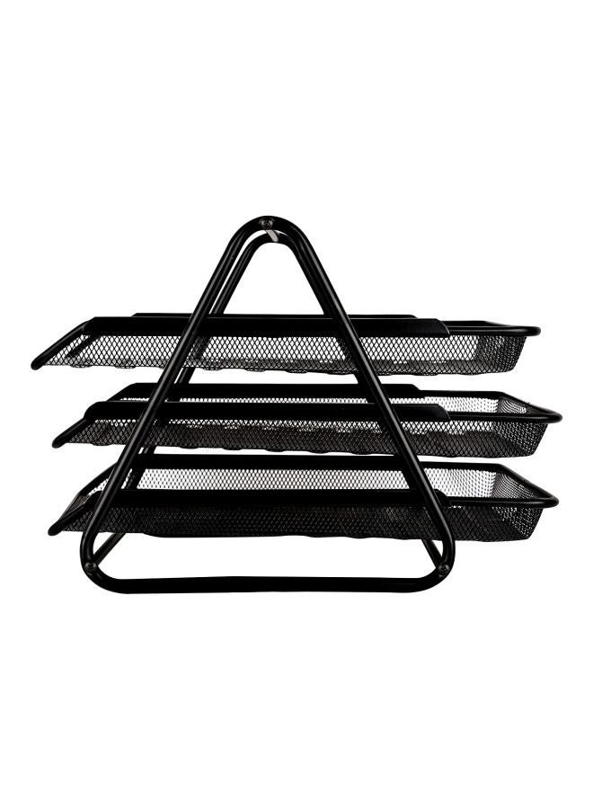 ROCO 3-Tier Mesh Letter Tray Black - Image 3