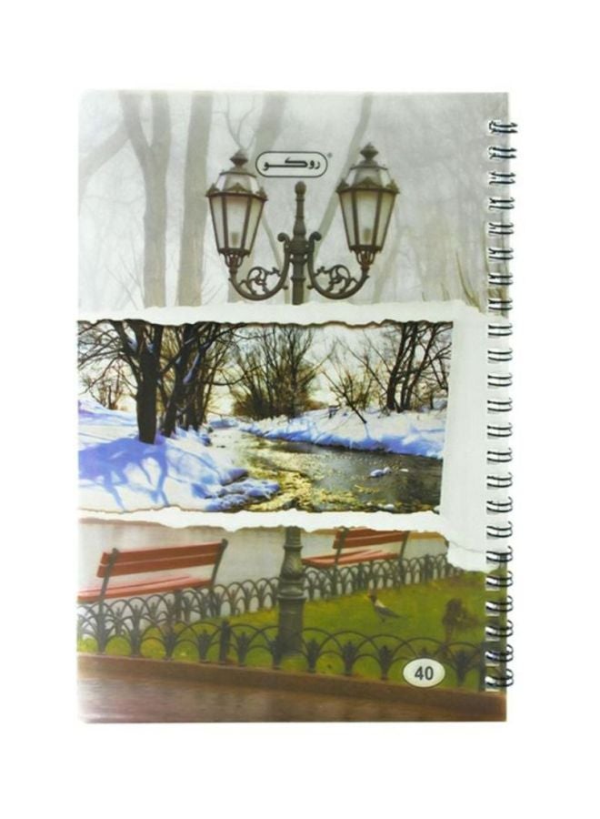 Square A5 Ruled Notebook Multicolour