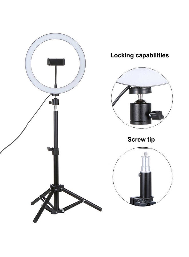Generic - 5V DC 7W LED Light Selfie Camera Lamp With Telescopic Tripod Multicolour 1180grams - Image 1