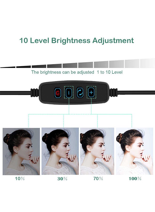 Generic - 5V DC 7W LED Light Selfie Camera Lamp With Telescopic Tripod Multicolour 1180grams - Image 1