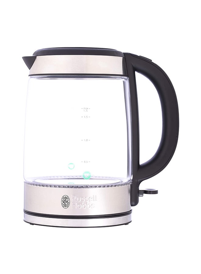 Russell Hobbs - Glass Kettle 1.7 L 21600-10 Black/Silver/Clear - Image 1